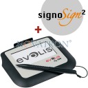 Evolis Sig100 + SignoSign2: Ταμπλέτα ηλεκτρονικής χειρόγραφης υπογραφής 4" μονόχρωμη με το λογισμικό SignoSign/2
