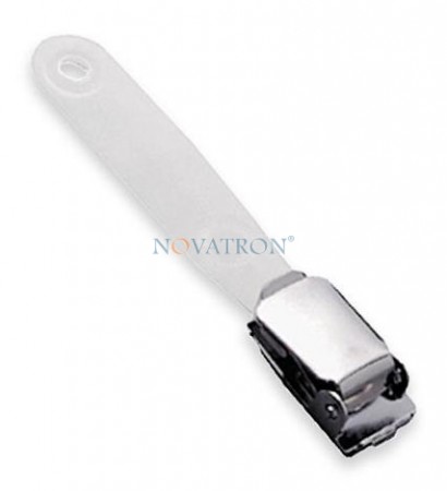 Nickle-Plated Steel Suspender Badge Clip with Nylon Strap