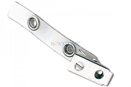 Nickel-plated steel 2-Hole ID Badge Strap Clip
