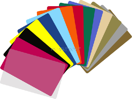 CR80-C: 500 Blank Coloured  PVC Cards