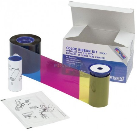 Datacard 534000-113: Color Ribbon Kit 125 prints/roll (short panel) for Datacard SP25 Plus.