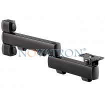 Novus Retail System Connect L 380 D: 2-part support arm 450mm for connect plates (downwards assembled)